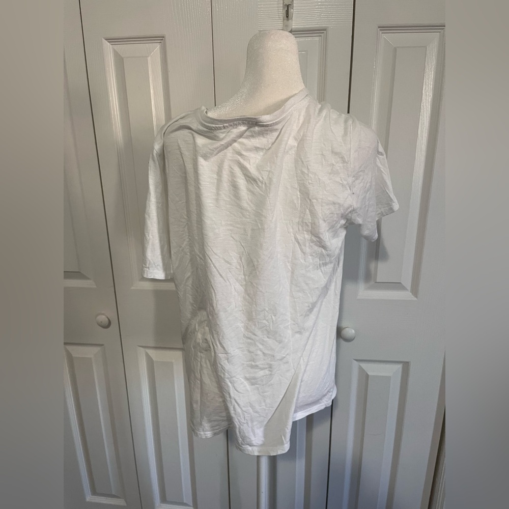 Marine Layer Boyfriend V-Neck White Size Small - Picture 4 of 4
